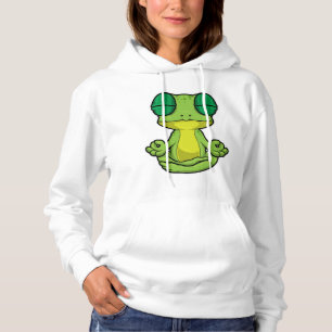 Frog at Yoga in Cross-legged Hoodie