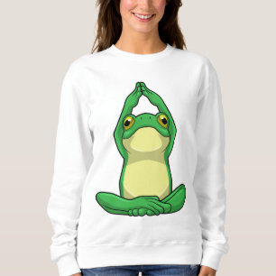 Frog at Yoga in Cross legged Sweatshirt
