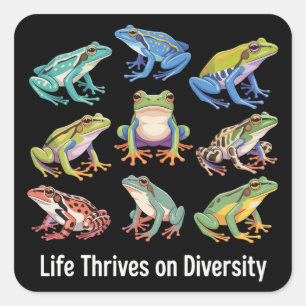 Frog Autism Neurodiversity is Necessary SPED Square Sticker