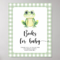 Frog baby shower - books for baby