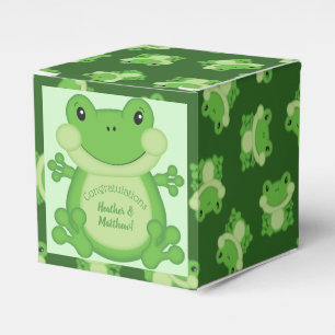 Frog Baby Shower Green Favor Box