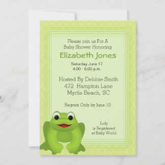 Frog Baby Shower  Invitations
