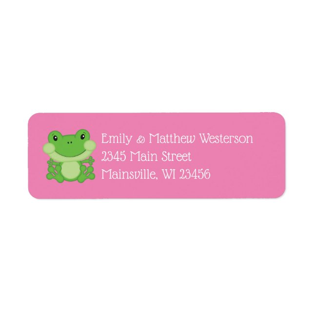Frog Baby Shower Pink Girl (Front)