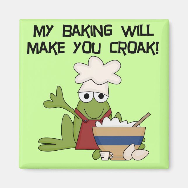 Frog Baker Tshirts and Gifts Magnet (Front)