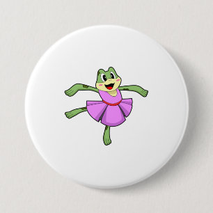 Frog Ballet Dance 3 Inch Round Button