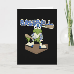 Frog Baseball Home Plate Tshirts and Gifts Card