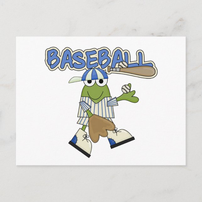 Frog Baseball Pitcher T-shirts and Gifts Postcard (Front)