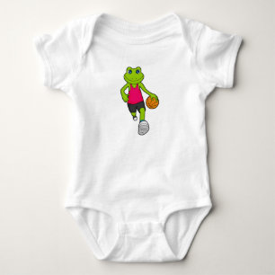Frog Basketball player Basketball Baby Bodysuit