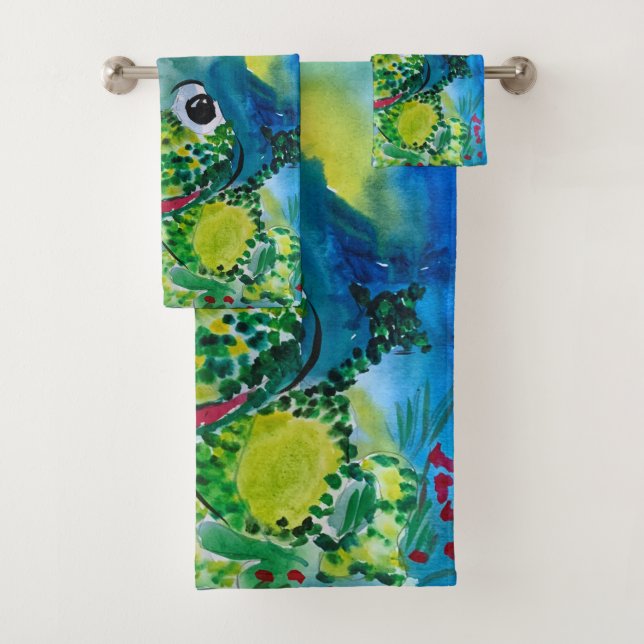Frog Bath Towel Set (Insitu)
