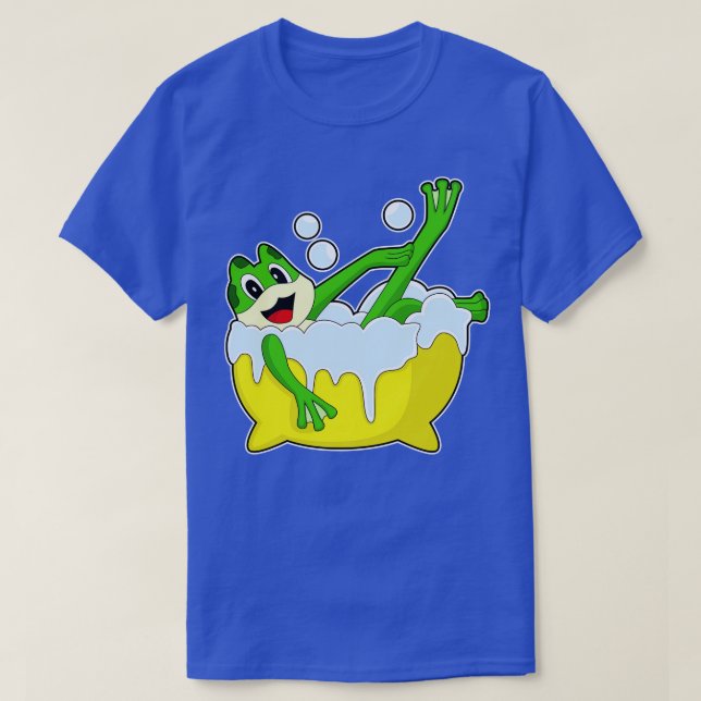 Frog Bathe Bathtub T-Shirt (Design Front)