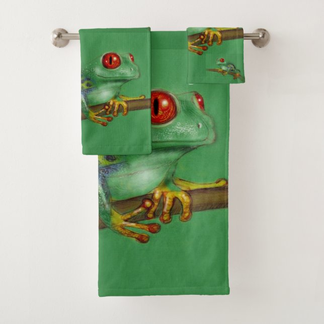Frog Bathroom Towel Set (Insitu)