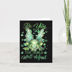 Frog Be You The World Will Adjust St Patricks Day Card