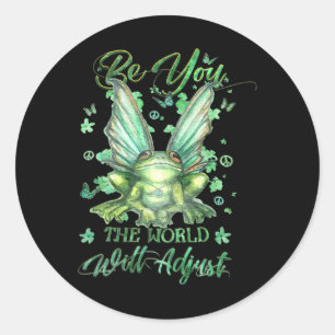 Frog Be You The World Will Adjust St Patricks Day  Classic Round Sticker