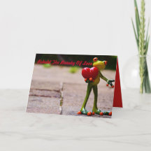 FROG BEHOLD THE BEAUTY OF LOVE VALENTINE'S DAY