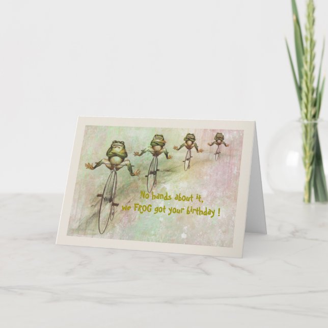 Frog Belated Birthday Card (Front)