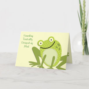 Frog Belated Birthday Greetings Card