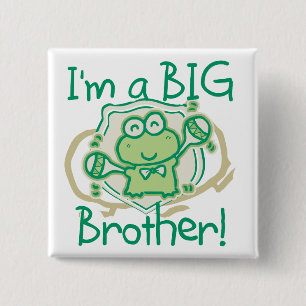 Frog Big Brother 2 Inch Square Button