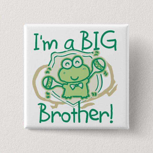 Frog Big Brother 2 Inch Square Button (Front)