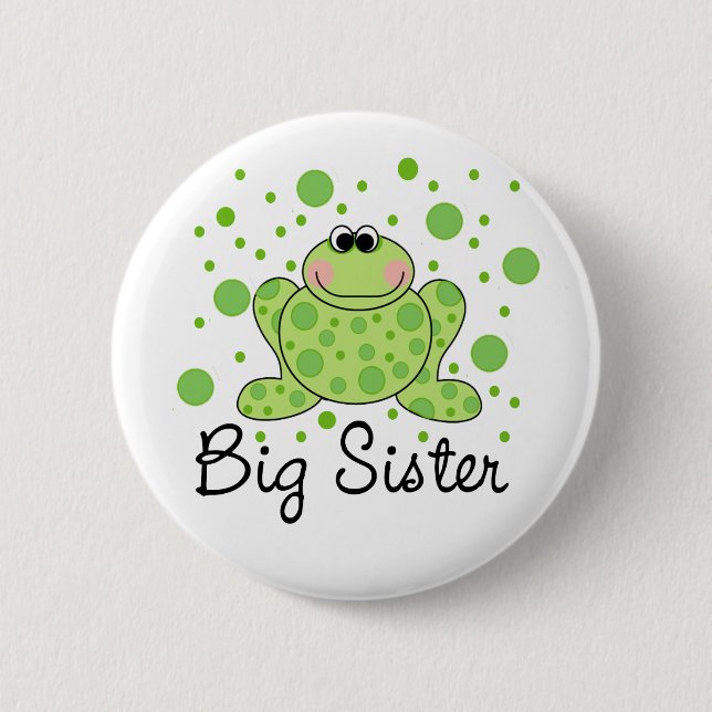 Frog Big Sister 2 Inch Round Button (Front)