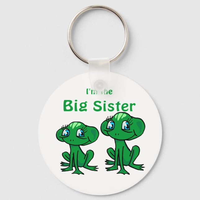 frog big sister keychain (Front)