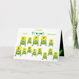 frog birthday card