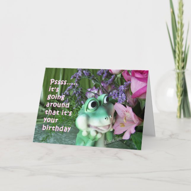 Frog Birthday card- customize Card (Front)