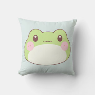 Frog Birthday Kids Art Throw Pillow