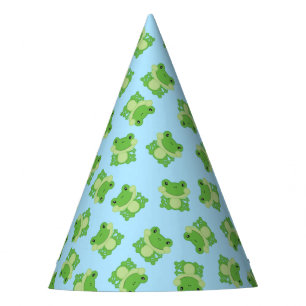 Frog Birthday Party Blue Party Hat
