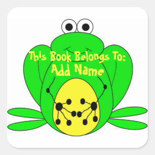 Frog Bookplate Sticker