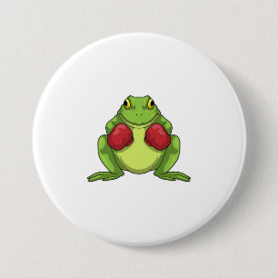 Frog Boxer Boxing gloves 3 Inch Round Button