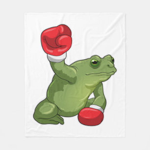 Frog Boxer Boxing gloves Fleece Blanket