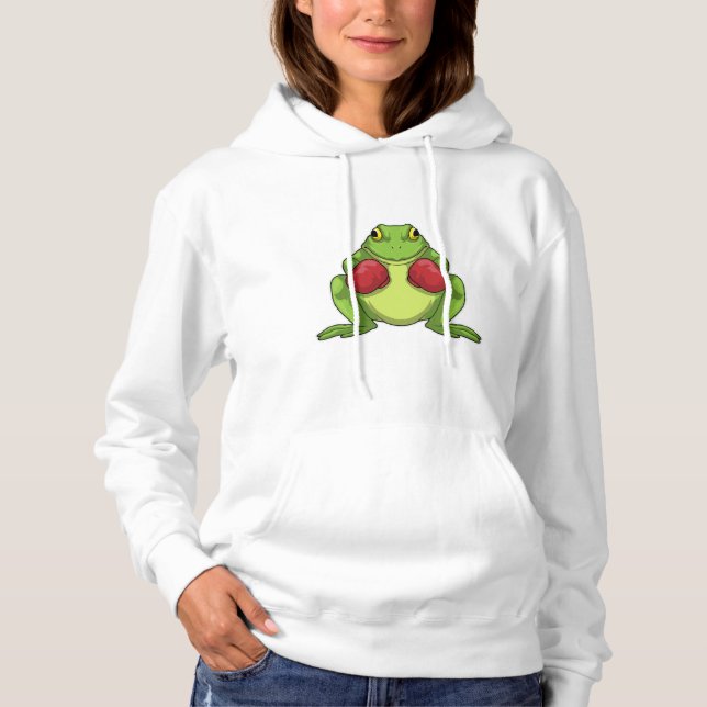 Frog Boxer Boxing gloves Hoodie (Front)