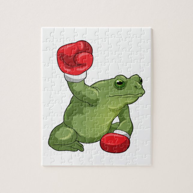 Frog Boxer Boxing gloves Jigsaw Puzzle (Vertical)