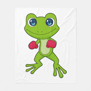 Frog Boxing Boxer Boxing gloves Fleece Blanket