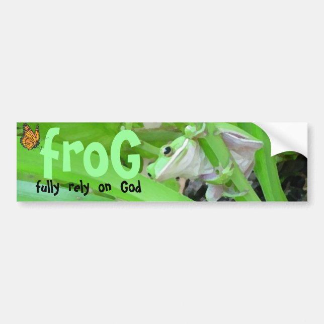 frog bumper sticker (Front)