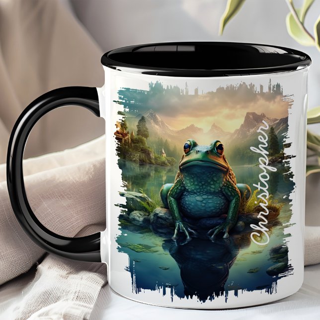 Frog by Mountain Lake Reflection Mug (Creator Uploaded)