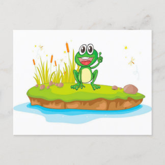 Frog cartoon cute | Awesome gift Holiday Postcard