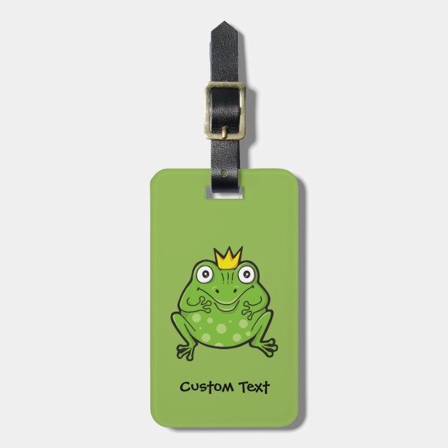 Frog Cartoon Luggage Tag (Front Vertical)