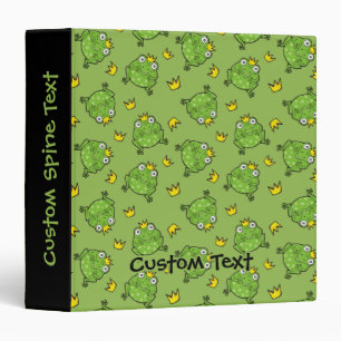 Frog Cartoon Pattern Binder