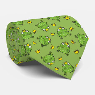 Frog Cartoon Pattern Tie