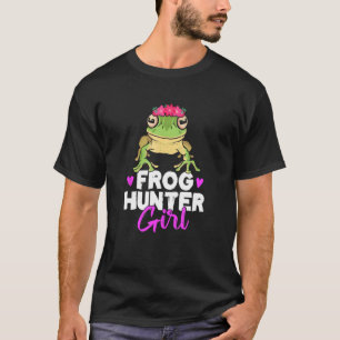 Frog Catcher Toad Amphibians Frog Hunter Girl T-Shirt