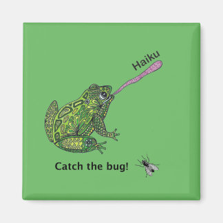Frog catches the haiku bug! magnet
