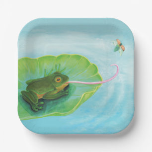 Frog Catching Bug Paper Plate