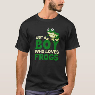 Frog Catching Kids Just A Boy Who Loves Frogs T-Shirt