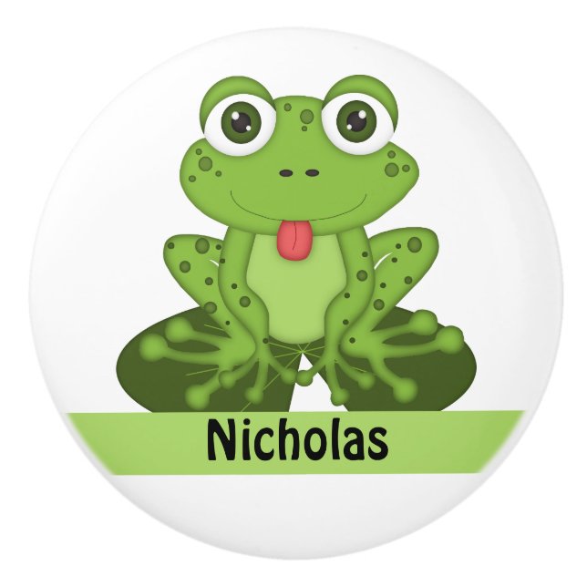 Frog Ceramic Knob (Front)