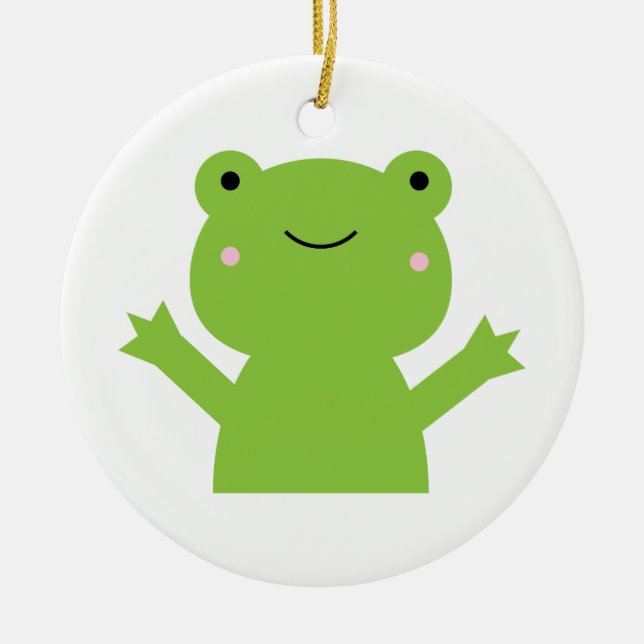 Frog Ceramic Ornament (Front)