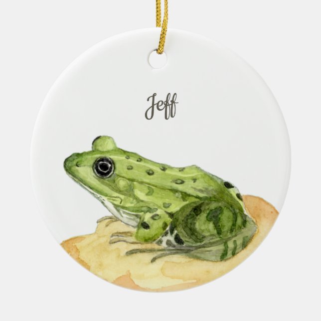 Frog Ceramic Ornament (Front)