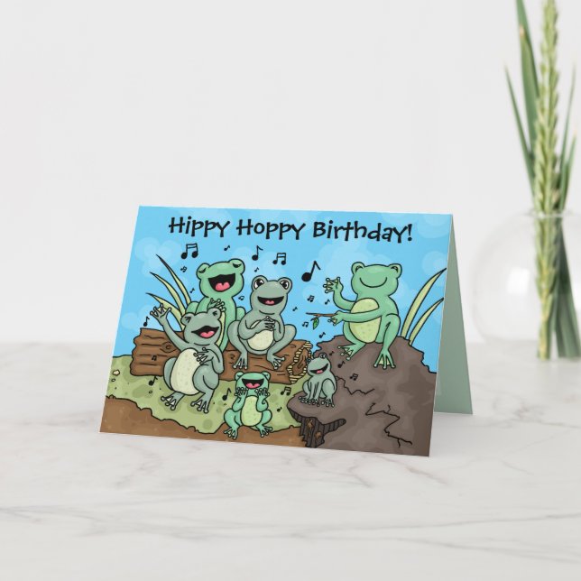 Frog Chorus customizable card (Front)