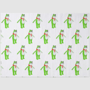 Frog Christmas Holiday Tissue Paper