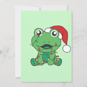 Frog Christmas Winter Animals Holiday Frogs Card